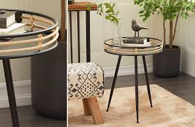 Modern Industrial Round Side Table