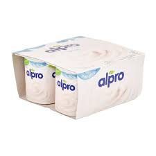 alpro soya plain yoghurt 4x125 g