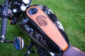 custom leather indian scout bobber