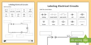Labeling Electrical Circuits Activity