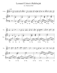 Instrumental solo in d major. Leonard Cohen S Hallelujah For Piano And Violin Sheet Music For Piano Violin Solo Musescore Com