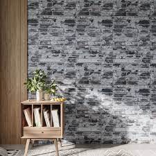 grey brick wallpaper l