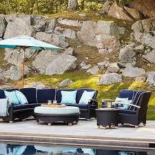 Navy Blue Outdoor Dining Set With