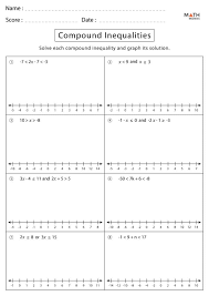 7 Compound Inequalities Worksheet For