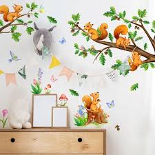 Forest Animal Wall Stickers Squirrel