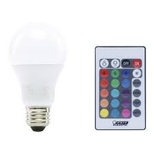 Feit Electric A19 Color Changing Remote Control Led Light Bulb At Menards