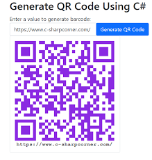 how to generate qr code in asp net using c