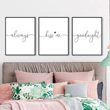 Always Kiss Me Goodnight Quote Print
