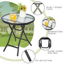 Round Metal Outdoor Bistro Table