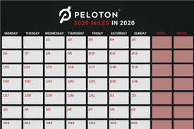 free 2020 peloton workout calendar