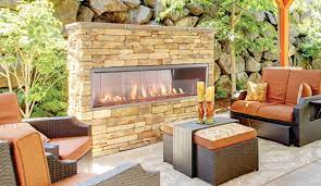 Linear Outdoor Gas Fireplace