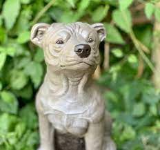 Staffordshire Dog Statue Cement Bull