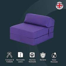 Purple Single Fold Out Sofa Bed Foam