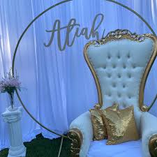 throne chair backdrop in