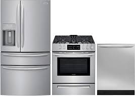 You will also learn reliability by brand and product type based on 35,256 service calls logged by our service department just last year. Amazon Com Frigidaire 3 Piece Kitchen Appliance Package With Fg4h2272uf 36 French Door Refrigerator Ffgh3054us 30 Slide In Gas Range And Fgid2466qf 24 Built In Fully Integrated Dishwasher In Stainless Steel Appliances
