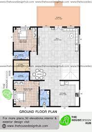 2 Bhk House Plan In 1500 Sq Ft Small