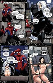 Spiderman black cat porn