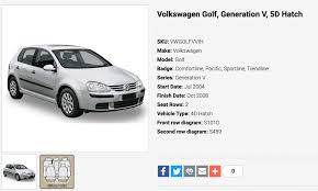 To Suit Volkswagen Golf Generation V
