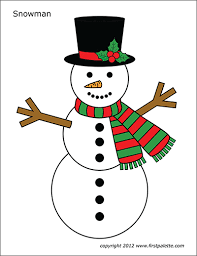 Foster the literacy skills in your child with these free, printable coloring pages that can be easily assembled into a book. Snowman Free Printable Templates Coloring Pages Firstpalette Com