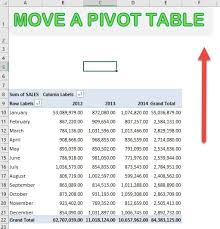 move an excel pivot table myexcel