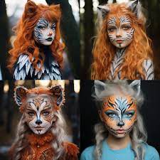 with fox face paint