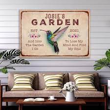 Garden Sign Personalized Gift For Mom