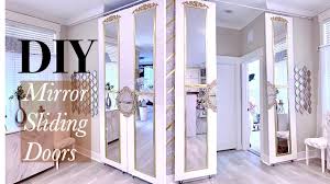 mirror sliding door diy using walmart