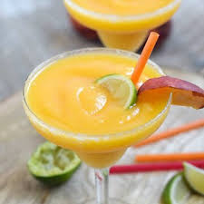frozen peach margaritas cooking with