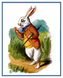 Tenniels White Rabbit Alice In Wonderland Counted Cross