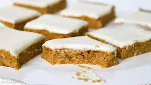 In a large bowl, combine vegetable oil spread, brown sugar, baking soda and pumpkin pie spice; Low Carb Healthy Pumpkin Bars With Cream Cheese Frosting