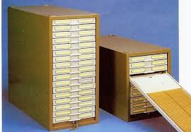 metal card index cabinet size