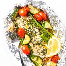 baked salmon foil packets with