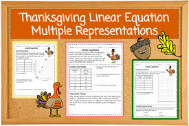 Thanksgiving Linear Equation Multiple