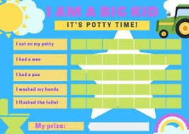 Details About Potty Toilet Training Tractor Reward Chart Kids Child Stickers A4 Reusable