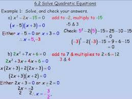 Solve Quadratic Equations You