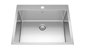 kindred brookmore drop in 25 in x 20 87 in satin stainless steel single bowl 1 hole kitchen sink bsl2125 9 1n
