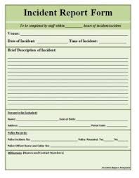    security incident report template   simple cv formate Related For    incident report form template