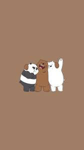A collection of the top 69 cute bear wallpapers and backgrounds available for download for free. We Bare Bears Aesthetic Brown Wallpaper Simple Cute Kawaii Ilustrasi Karakter Kartu Lucu Beruang Grizzly