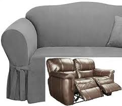 Dual Reclining Loveseat Slipcover Suede