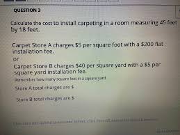 answered question 3 calculate the cost