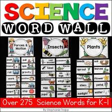 Science Word Wall Ideas Primary Theme