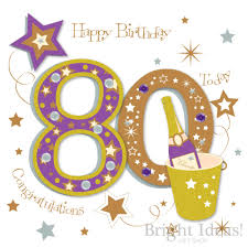 If you know someone hitting this major milestone, an ordinary happy birthday doesn't quite cut it. 80th Birthday Card Congratulations 80 Today Champagne By Ling Design Mwer0018 80