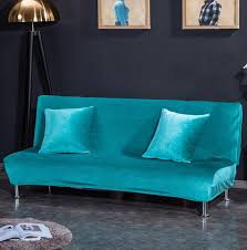 Amazon Com Chitone Plush Sofa Bed Cover Solid Color Folding