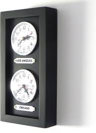 Black Wall Clock With 2 Labels