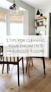 to clean engineered hardwoods floors