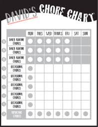 Chore Chart For Classroom Or Home Use