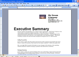 Business Plan Executive Summary 94832600037 Executive Summary For