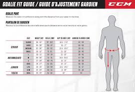 player goalie pant sizing guide