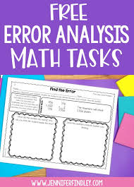 Free Error Ysis Math Printables For