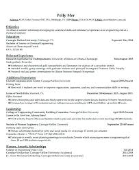 Research Experience On Resume Undergraduate Examples No